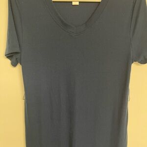 Just Be Navy V-Neck Midi Dress